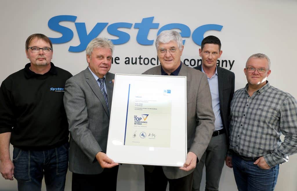 Systec GmbH & Co. KG certified as IHK Top Training Organisation